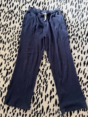 Brandy Melville Blue Waffle Knit Pants
